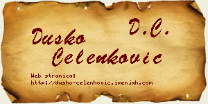 Duško Čelenković vizit kartica